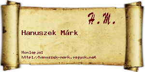 Hanuszek Márk névjegykártya