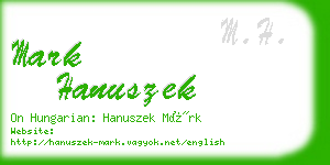 mark hanuszek business card
